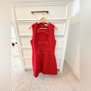 Hill House The Blythe Bow Dress Red